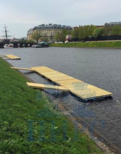 понтонный причал для гребли и соревнований