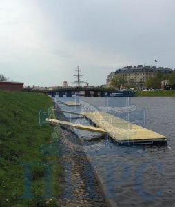 понтонный причал для гребли и соревнований Петербург