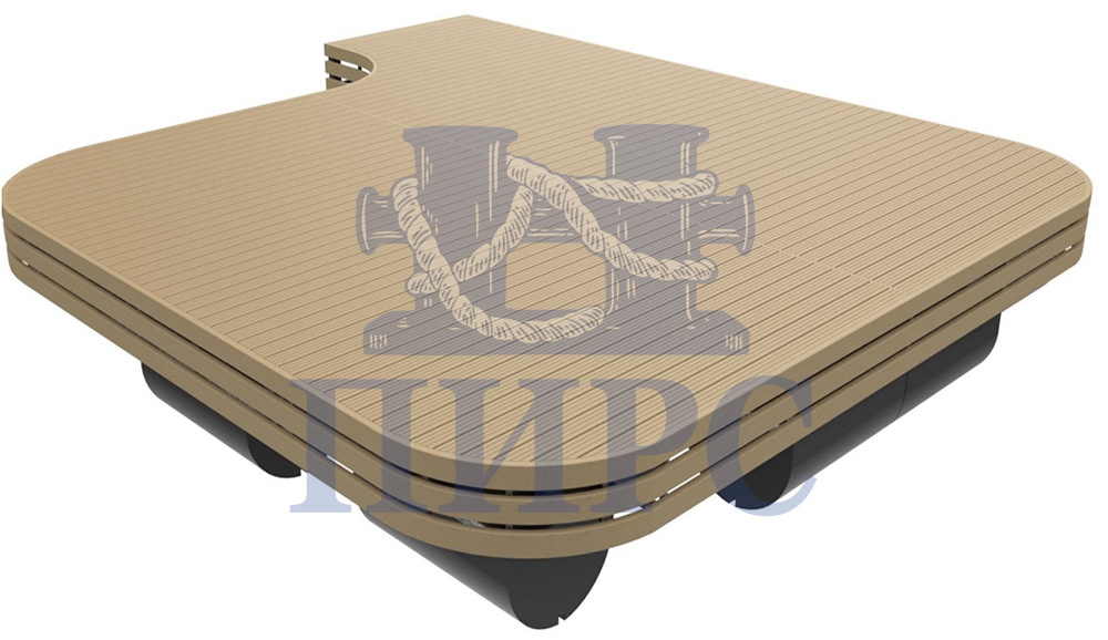 причал парковый на понтоне