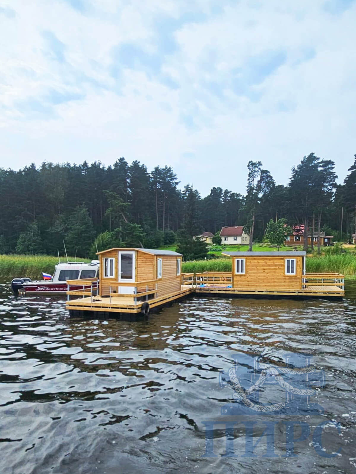 понтонный самоходный дом