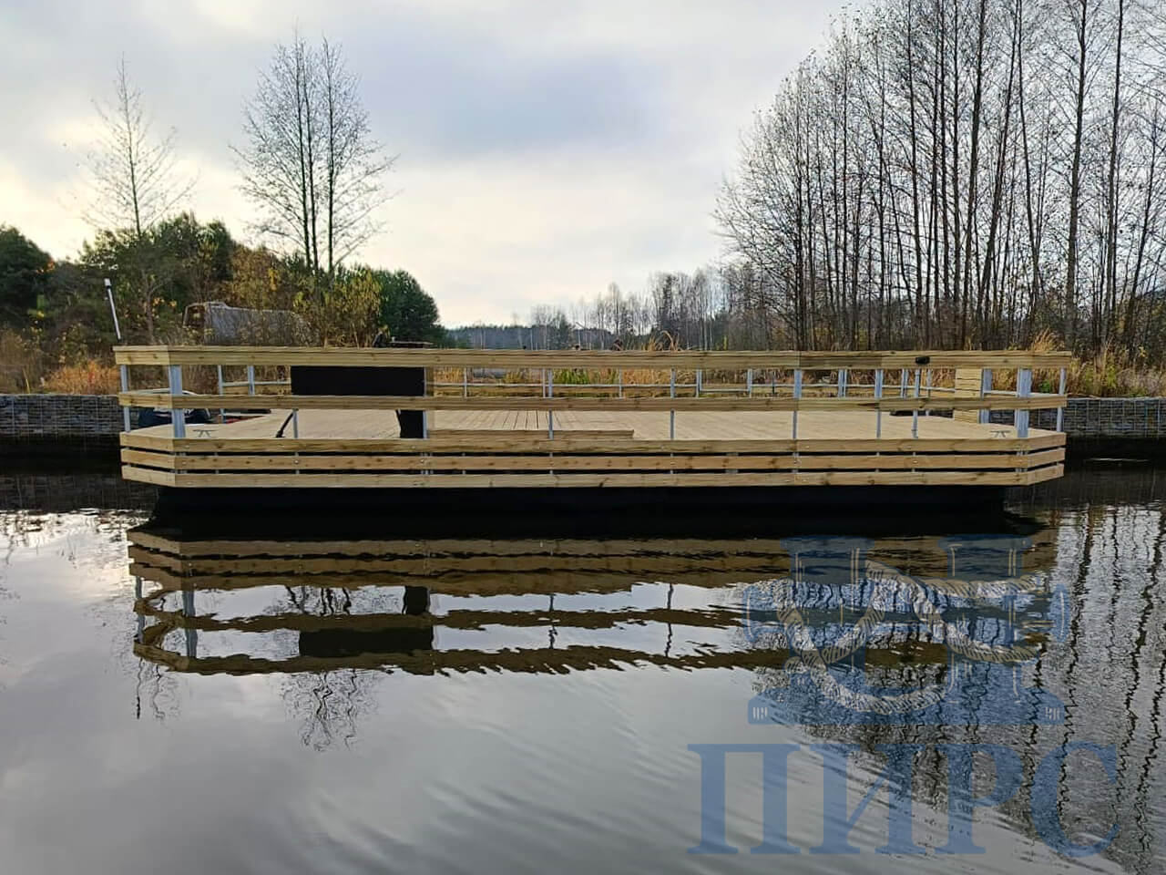 самоходный понтон с мотором