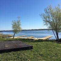 плавучий лодочный причал для рыбалки из понтонов