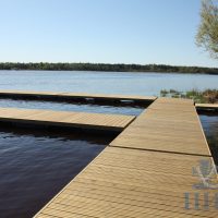 плавучий лодочный причал для рыбалки из понтонов