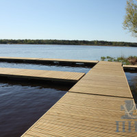 плавучий лодочный причал для рыбалки из понтонов