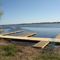 плавучий лодочный причал для рыбалки из понтонов