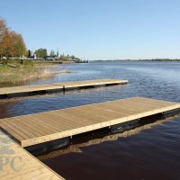 плавучий лодочный причал для рыбалки из понтонов