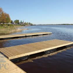 плавучий лодочный причал для рыбалки из понтонов