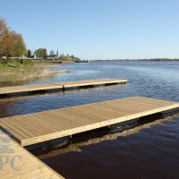 плавучий лодочный причал для рыбалки из понтонов