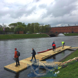 понтонный причал для гребли и соревнований