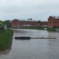 понтонный причал для гребли и соревнований Петербург