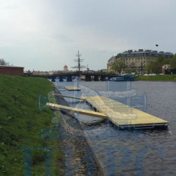 понтонный причал для гребли и соревнований Петербург