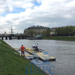 понтонный причал для гребли и соревнований